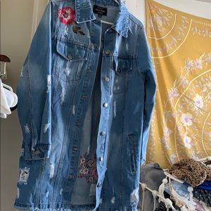 Long jean jacket like new